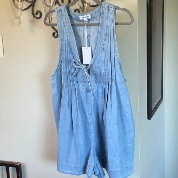 NWT Denim Blue Jumpsuit - Picture 2 of 2
